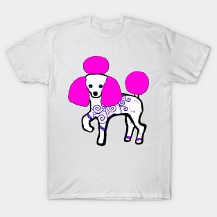 Poodle Fanciness -- Pink T-Shirt